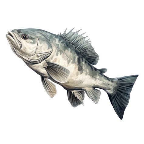 Premium Photo | Powerful Symbolism Black Bass Illustration In The Style