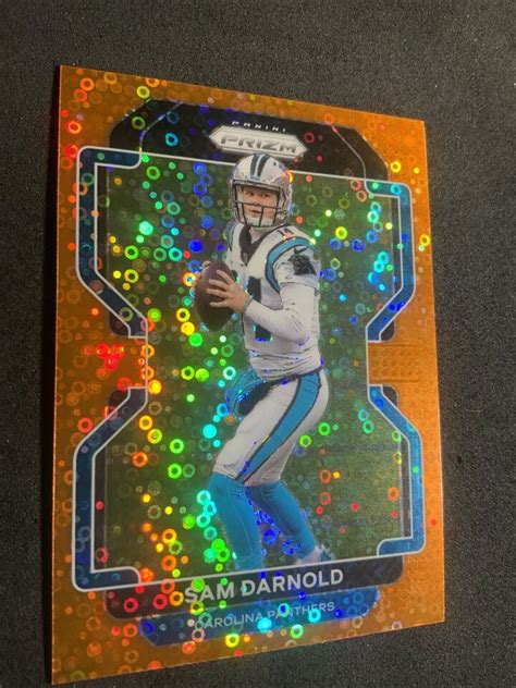 Sam Darnold Panini Prizm Orange Disco Prizm Carolina Panthers