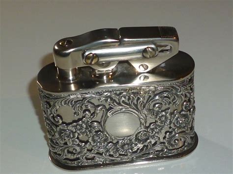 KW KARL WIEDEN SEMI AUTOMATIC TABLE LIGHTER W 835 SILVER CASE 1930