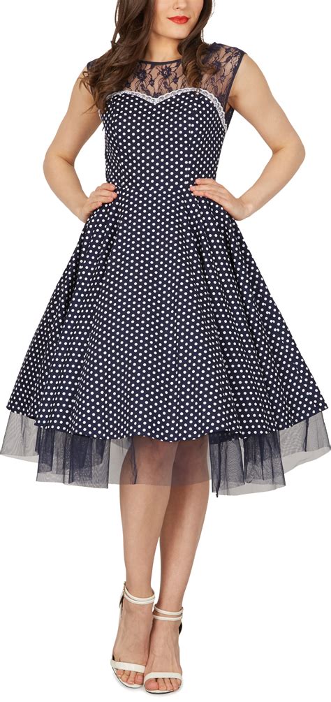 Stunning Vivien Vintage Polka Dot 50 S Evening Prom Party Dress EBay