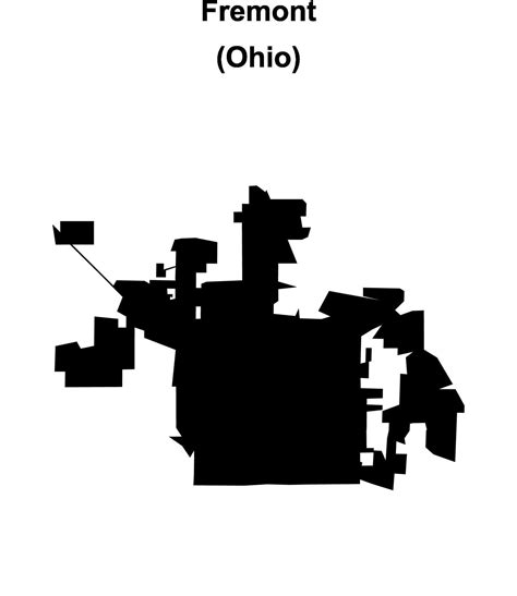 Fremont, Ohio blank outline map 56077211 Vector Art at Vecteezy