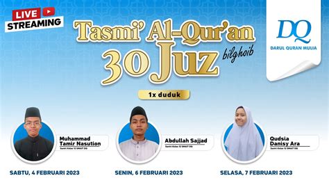 TASMI AL QUR AN 30 JUZ NON STOP SANTRI DARUL QUR AN MULIA QUDSIA