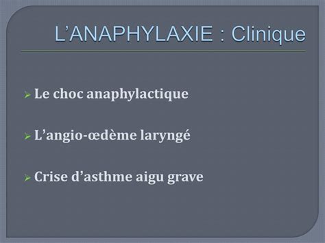 PPT LANAPHYLAXIE ALIMENTAIRE Forme La Plus Grave De Lallergie