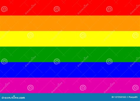 Seis Cones Da Bandeira Do Arco Ris Das Cores Lgbt Minorias Sexuais