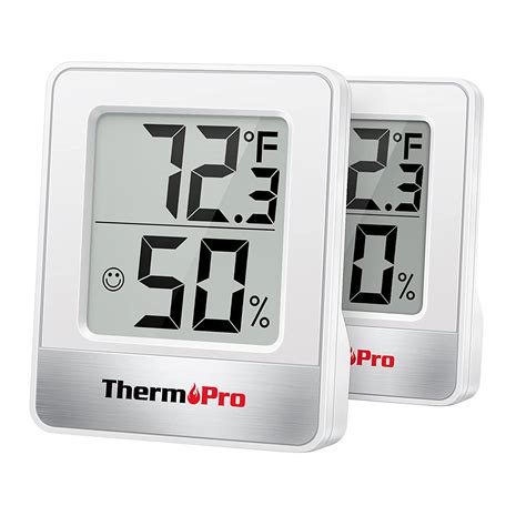 Thermopro Tp49 2 Pieces Digital Hygrometer Indoor Thermometer Humidity Meter Mini Hygrometer