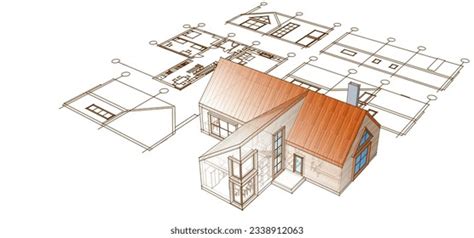 Modern House Plan 3d Illustration Stock Illustration 2338912027 | Shutterstock