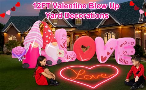 12FT Valentine Inflatables Outdoor Decorations-Love Valentines Day ...