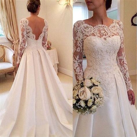 New White Ivory Lace A Line Wedding Dress Bridal Gown Custom Size 8 10