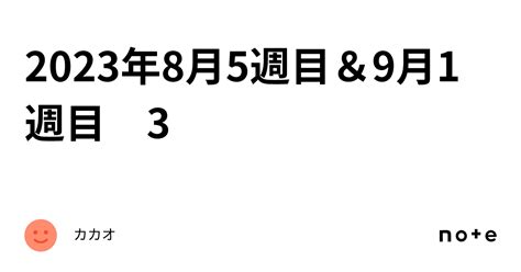 2023年8月5週目＆9月1週目 3｜カカオ