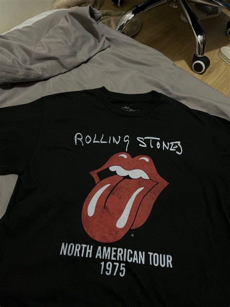 Rolling Stones Black Shirt Mens Fashion Tops And Sets Tshirts And Polo