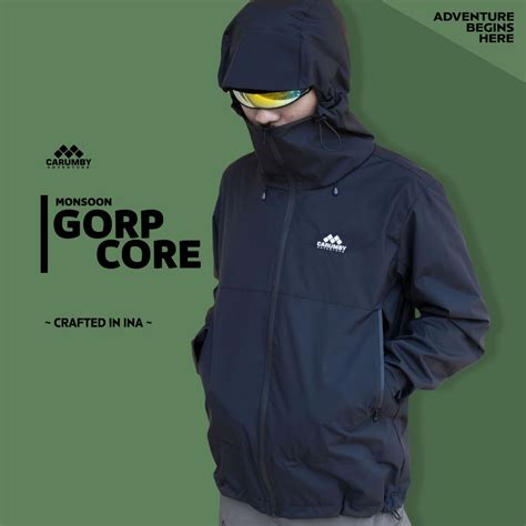 Jual Jaket Gorpcore Carumby Monsoon Waterproof Shopee Indonesia