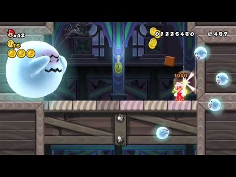 Super Mario Bros Wii World 3 Ghost House Gameplay Collect