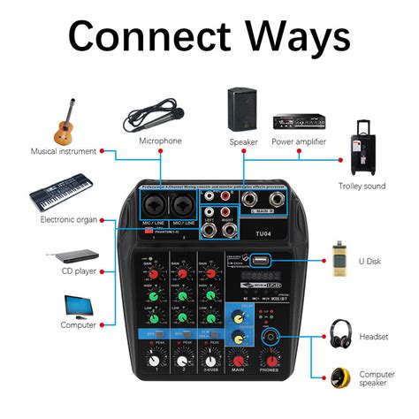 Mixeur De Console De Musique Canaux Mixage Du Son Pour Usb Home Sfd