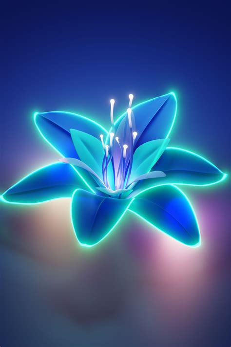 Glowing Flower in the Dark