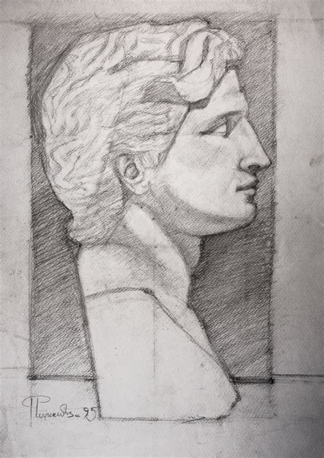 Alexander the Great Pencil Sketch Study Original Drawing on Paper Black and White Print - Etsy