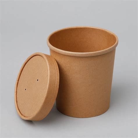 Brown kraft soup cup 400ml ø96mm 25pcs pack