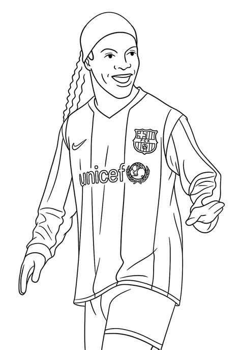 Ronaldinho Gaucho Para Colorir - Desenhos de Ronaldinho Gaúcho para colorir - Bora Colorir