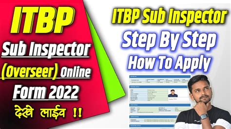 Itbp Sub Inspector Si Overseer Recruitment 2022 Online Form Itbp Si