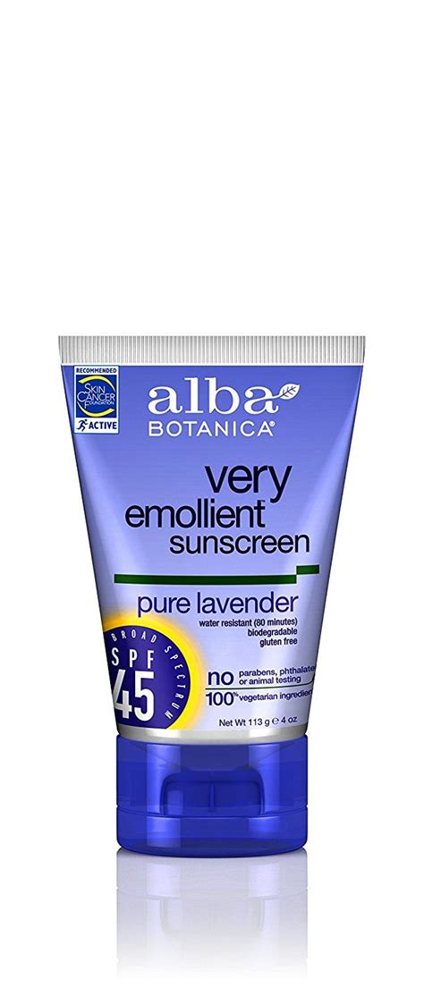 Alba Botanica Sunscreen Lotion SPF 45 Pure Lavender 4 Oz Botanica