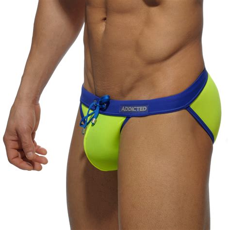 Bikini Sexy Taille Basse Jaune Swim Briefs For Man Brand Addicte