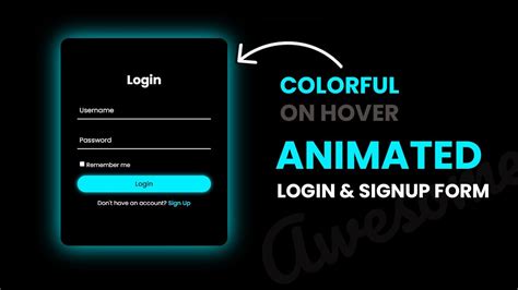 Animated Login And Registration Form In Html Css Javascript Sliding