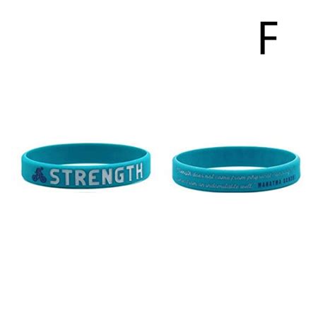 Bangle T Strength Courage Faith Dream Rubber Wristbands