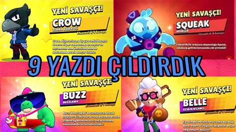 BRAWL STARS KUTU AÇILIMI 9 YAZDI ÇILDIRDIK YouTube