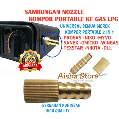 Jual SAMBUNGAN KOMPOR PORTABLE KE GAS LPG SAMBUNGAN SELANG KOMPOR