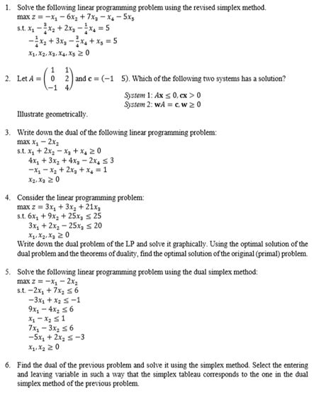 Linear Programming Solved Questions