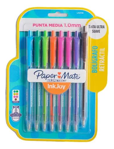 Boligrafo Papermate Colores X8 Retractil Birome