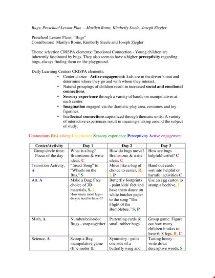 Preschool Science Lesson Plan