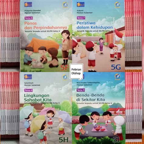 Jual BUKU TEMATIK TERPADU SD MI KELAS 5 SEMESTER 2 REVISI K13N FACIL