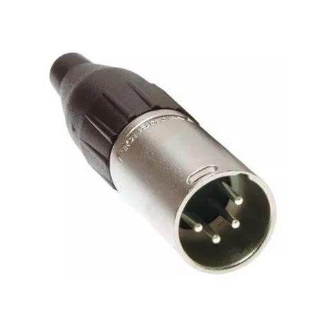 Conector Plug Xlr Macho De Linha 4 Pinos Amphenol Ac4m Parcelamento