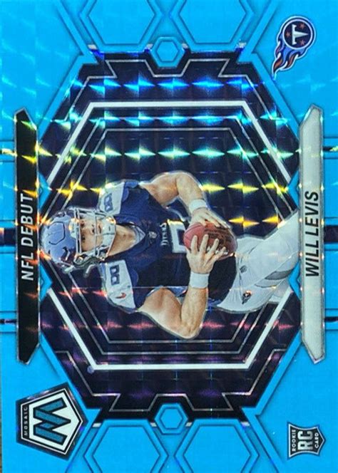 Will Levis 2023 Mosaic ND 4 NFL Debut Blue Fluorescent 15 Price