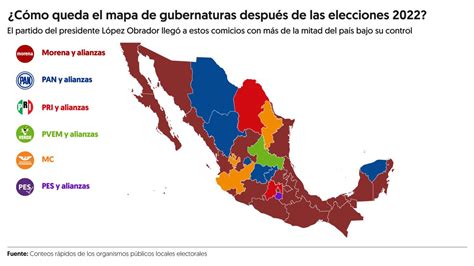 Ste Es El Mapa De Gubernaturas En M Xico Informado Mx