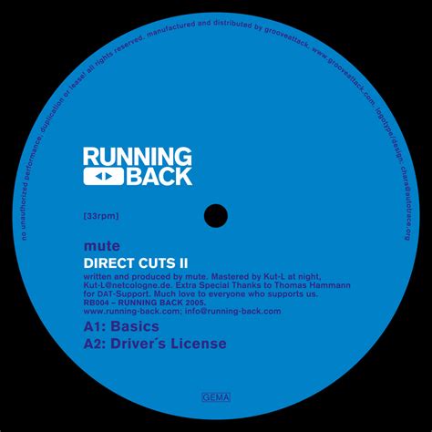 Direct Cuts II EP | Mute | Running Back