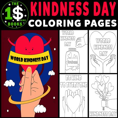 World Kindness Day Coloring Pages | 13 November Holiday Coloring Sheets ...