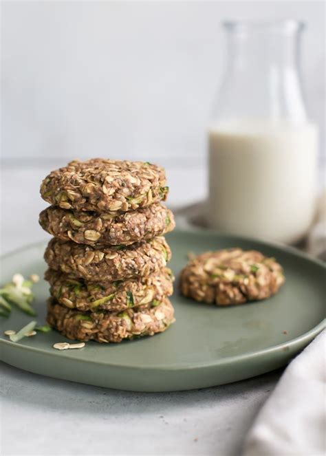 Healthy Breakfast Zucchini Cookies Oil Free Gluten Free Vegan Fit