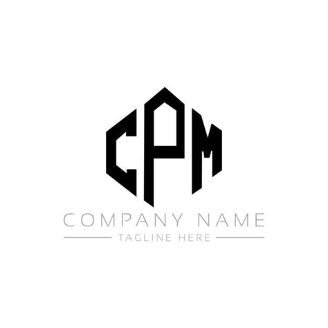 Cpm Letter Logo Design With Polygon Shape Cpm Polygon And Cube Shape