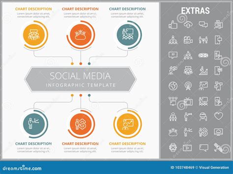 Molde Infographic Dos Meios Sociais Elementos ícones Ilustração do