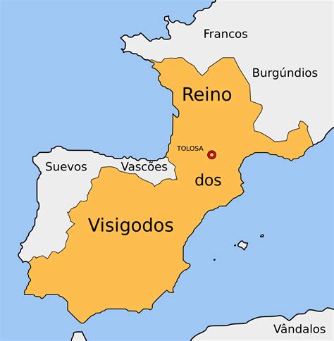 File Reino De Los Visigodos Pt Svg Portugal Map Of Spain European