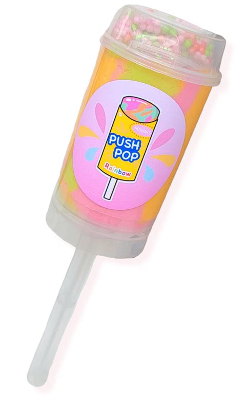 Rainbow Sherbet Push Pop Handmade Cloud Slime