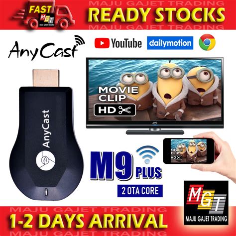 Anycast M9 Plus 1080p HDMI Airplay Wireless Display Phone to TV Multi ...
