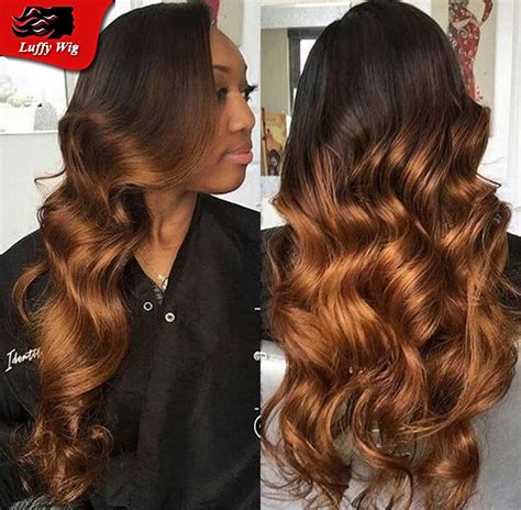 Ombre Body Wave Lace Front Wigs Top Virgin Peruvian Human Hair Lace Front Wigs Ombre Full Lace