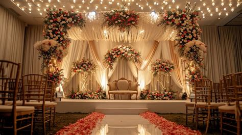 Premium Photo | Luxury stage decoration with lovely flowers