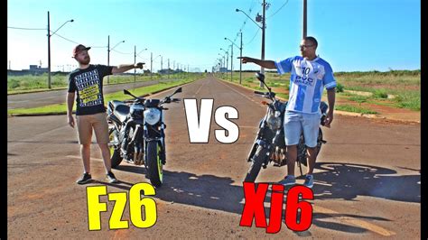 Xj6 Vs Fz6 Na Arrancada Duelo Na Arrancada Youtube