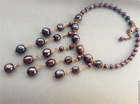 Колье с подвесками ШАХЕРЕЗАДА из граната в интернет-магазине на Ярмарке ...