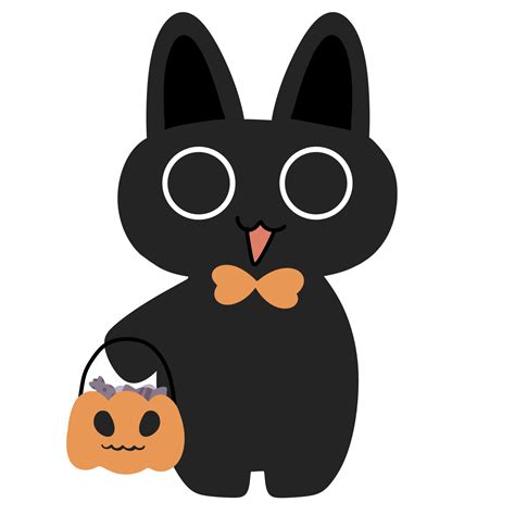 Black cat halloween monster cute cartoon 27207035 PNG
