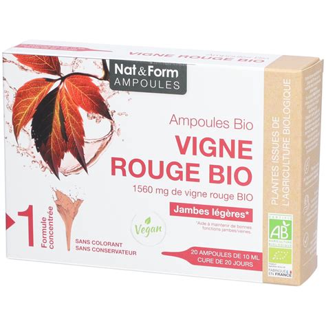 Nat Form Ampullen Rote Weinrebe Bio Ml Redcare Apotheke