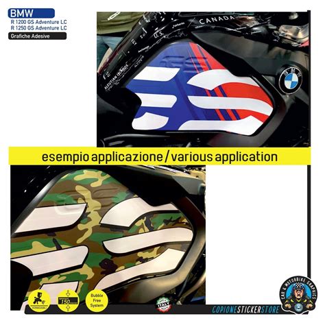 Adhésifs BMW R 1200 R 1250 GS Adventure LC Côté Réservoir Bleu Line Bm